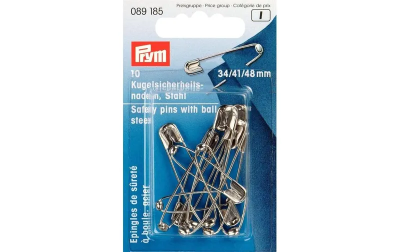Prym Sicherheitsnadel Nr. 0 - 3, 10 pièces