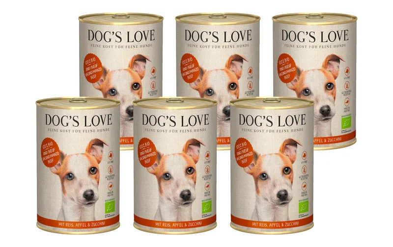 Dog's Love Nassfutter BIO Adult Rind, 6 x 400 g