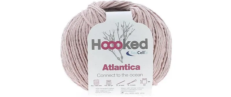 Hoooked Baumwollgarn Hoooked Atlantica SeaCell Garn Hellbraun