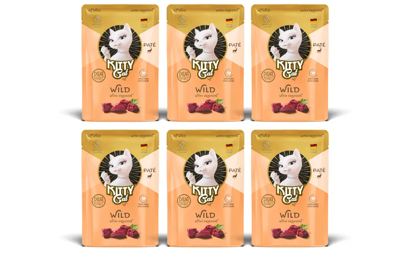 KITTY Cat Nassfutter KittyCat Paté Pouch Wild 6 x 85 g