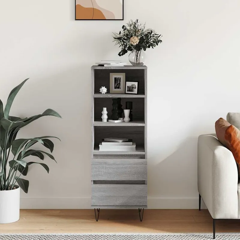 Buffet haut Sonoma gris 40x36x110 cm Bois d'ingénierie