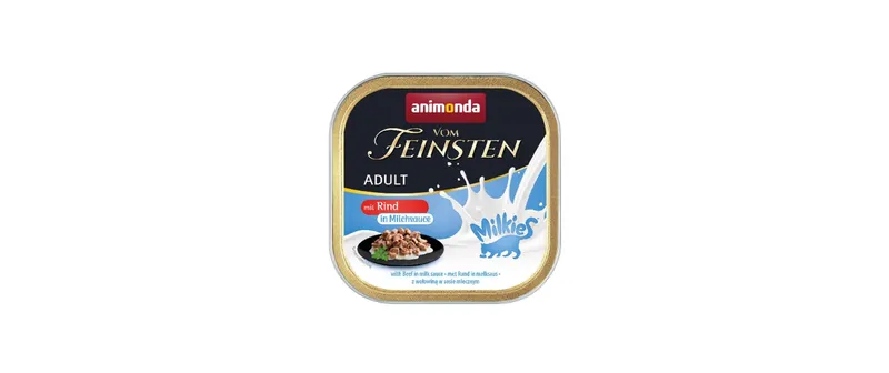 animonda Nassfutter Vom Feinsten Milkies Rind in Milchsauce, 100 g