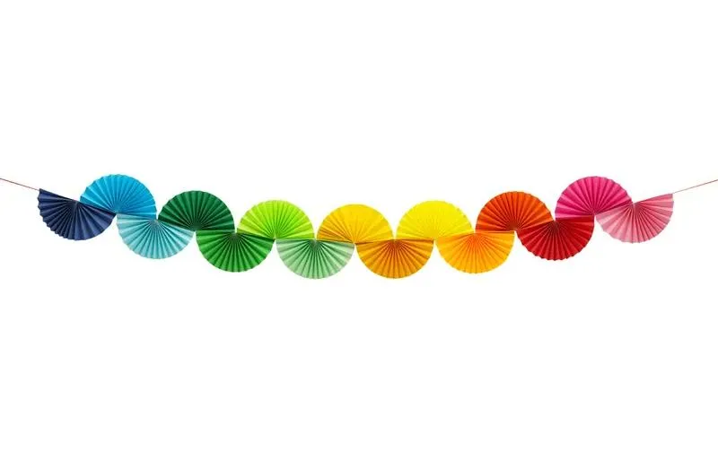 Partydeco Girlande Regenbogen 2.5 m, Mehrfarbig