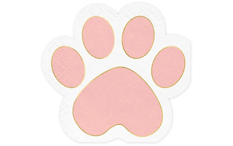 Partydeco Papierservietten Pfoten, 15.5 x 14.5 cm, 12 pieces