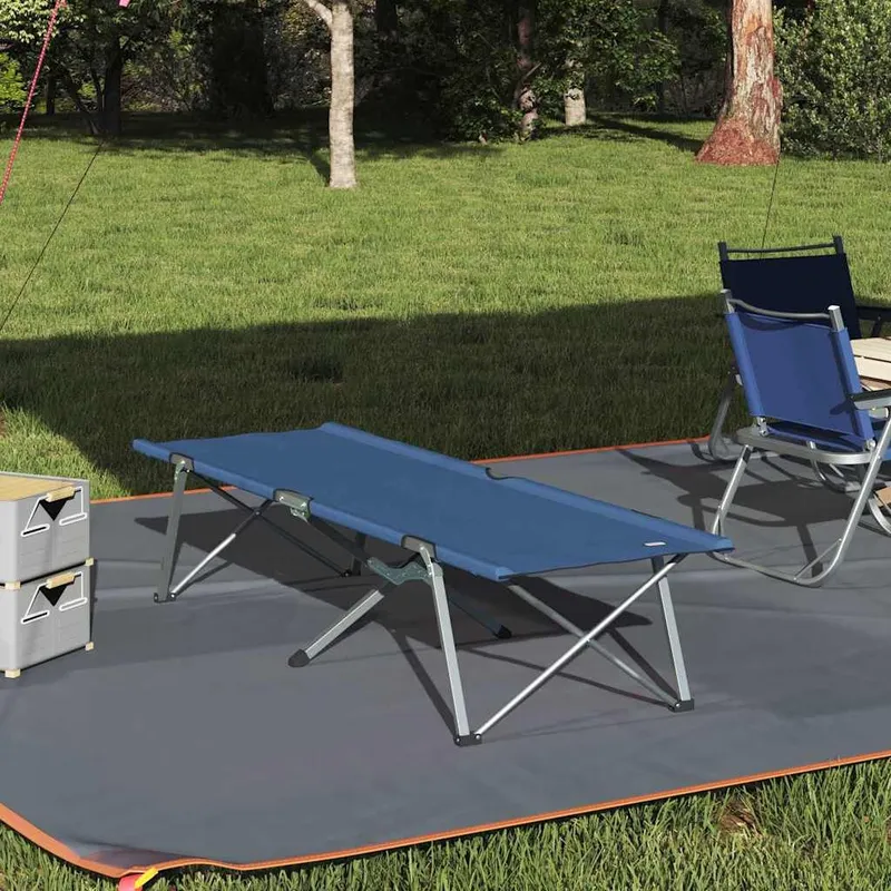 Klapp Schlafbett fürs Camping Blau 194 x 62,5 x 42,5 cm
