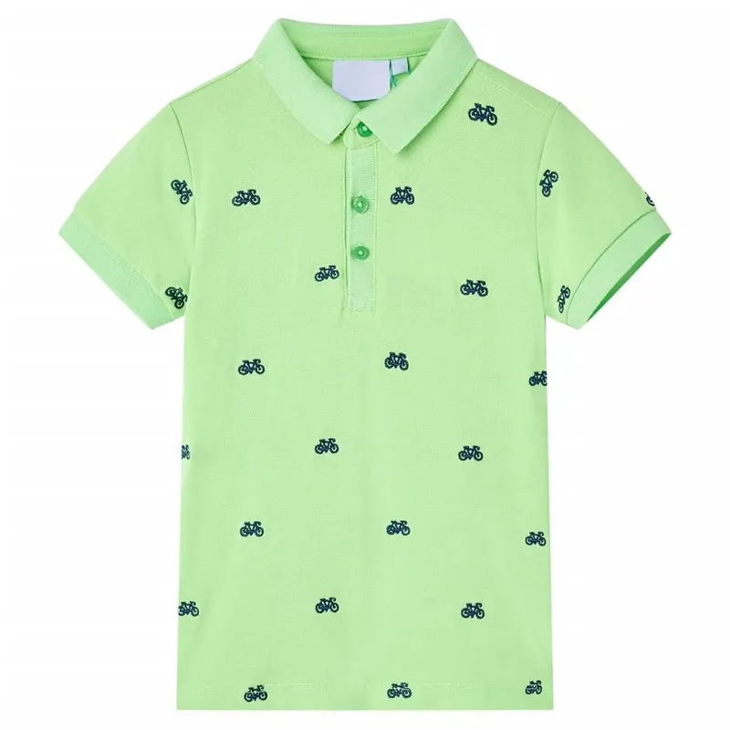 Kinder-Poloshirt Neongrün 116