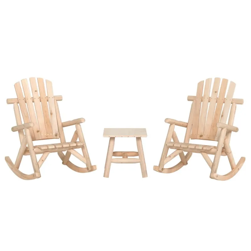 3-tlg. Garten-Lounge-Set Massivholz Fichte