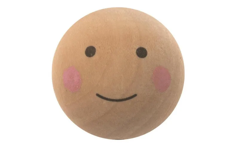 Glorex Holzartikel 2.5 cm naturel, Gesicht bemalt