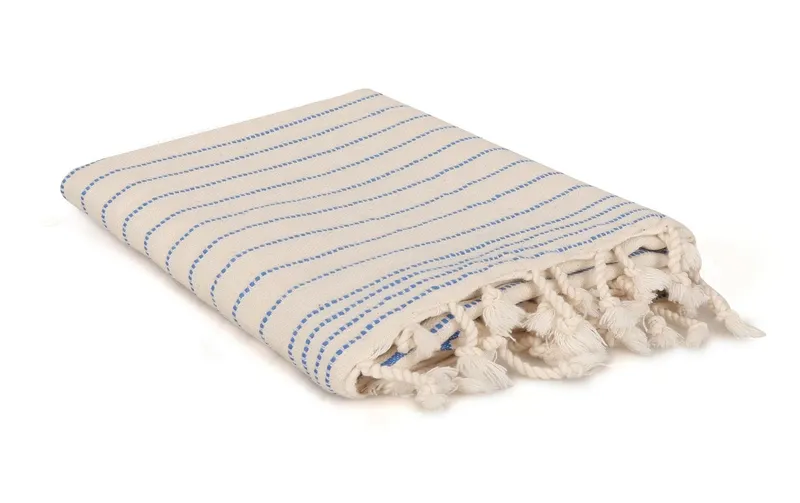 Foutastic Strandtuch Capri Weiss, Blau