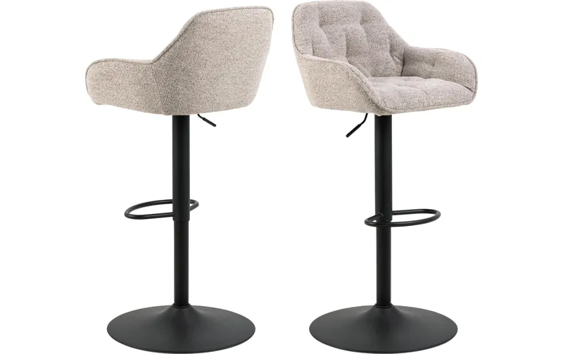 AC Design Barhocker Brooke, 2 Stück, 52 x 109 cm, Beige