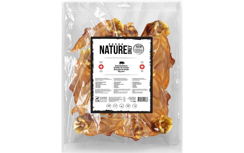 NATUREonly Kausnack Schweineohren 1.5 kg