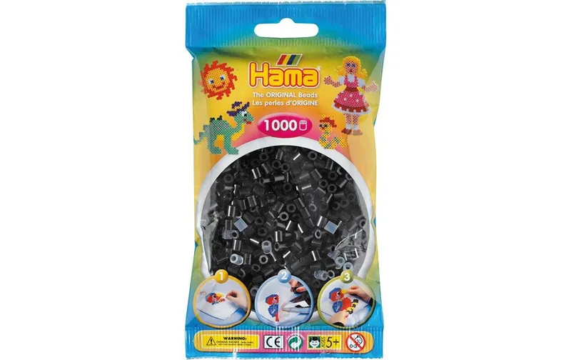 Hama Bügelperlen midi 1000 Stk. Schwarz