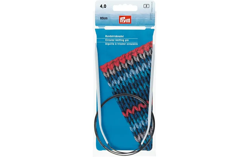 Prym Rundstricknadel Alu, gris 4.00 mm x 80 cm, 1 pièces