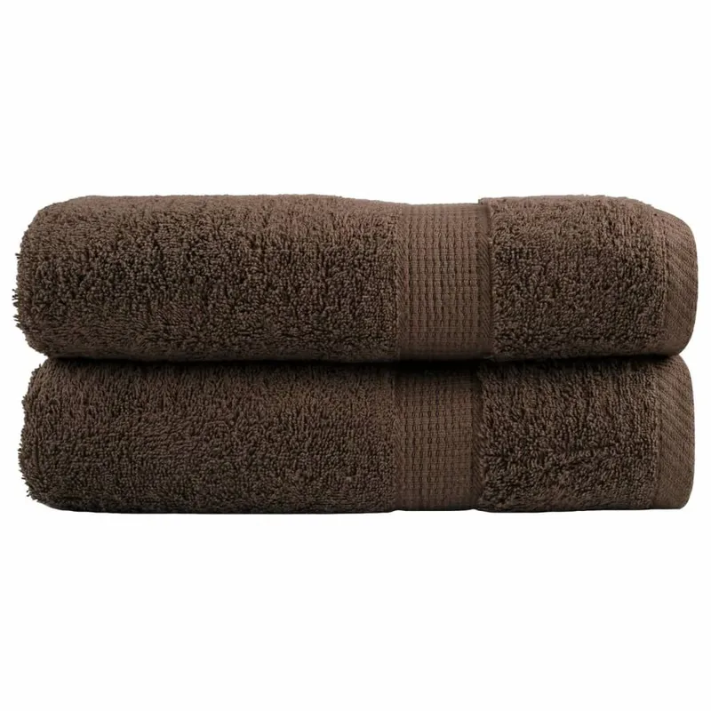 Premium Handtücher SOLUND 2 Stk. Braun 50x100 cm 600 g/m²