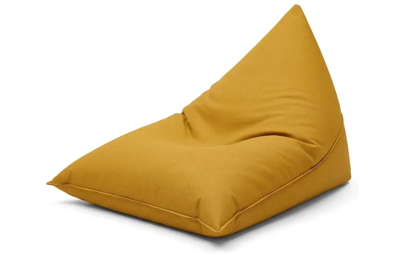 Urbanara Sitzsack Basic-Outdoor Triangle, 300 l, Senfgelb