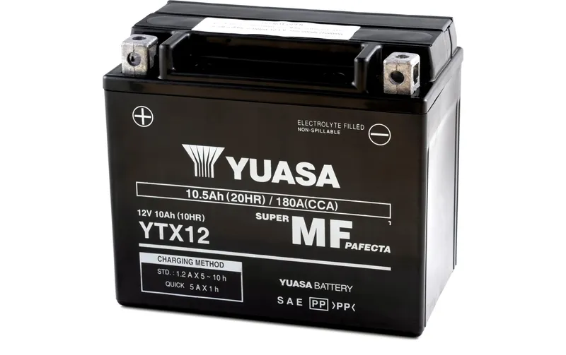 YUASA Motorradbatterie AGM 12V/10.5Ah/180A