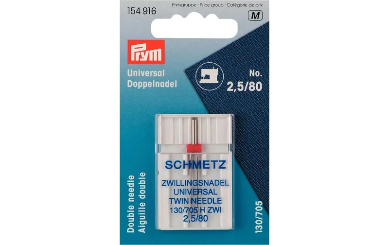 Prym Nähmaschinennadel Universal Nr. 80 Doppel, 1 pièces