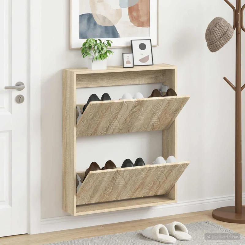 Wandmontierter Schuhschrank DELFT 71 x 17 x 86 cm engineered wood