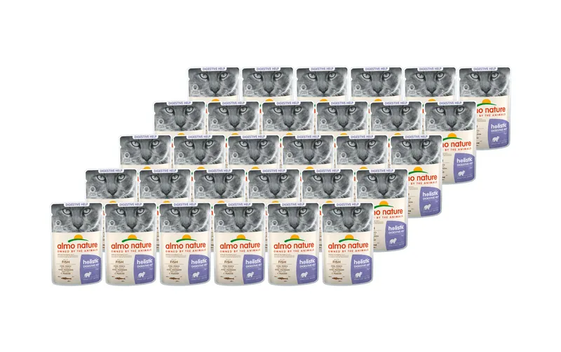 Almo Nature Nassfutter Holistic Digestive Help mit Fisch, 30 x 70 g