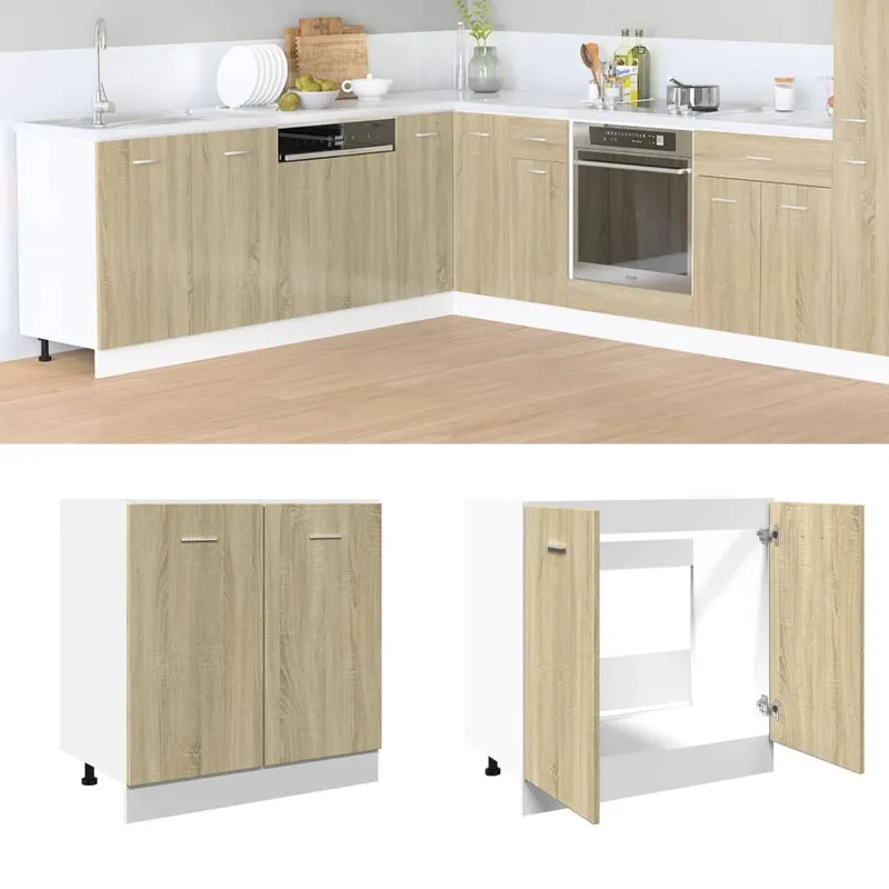 Unterschrank Lyon Sonoma-Eiche 80x46x81,5 cm Holzwerkstoff