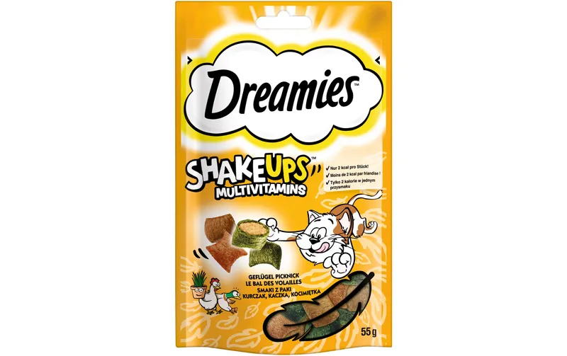 Dreamies Katzen-Snack Shake ups Multivitamins Geflügel 6 x 55 g