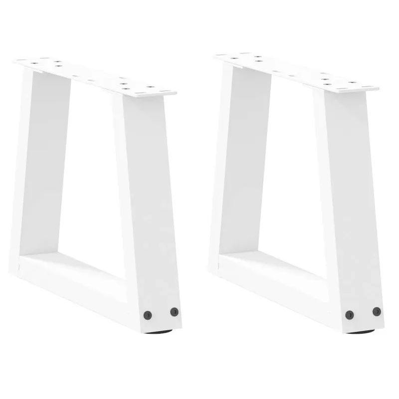 Pieds de table basse en forme de V, 2 pièces, blanc, 40 x (30-31,3) cm, acier