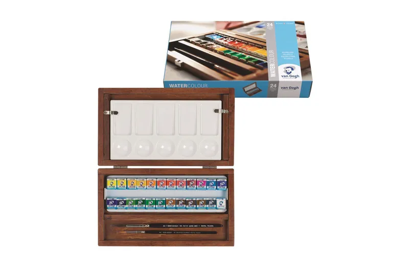 Van Gogh Aquarellfarbe Malkasten 24 Näpfchen, multicolore