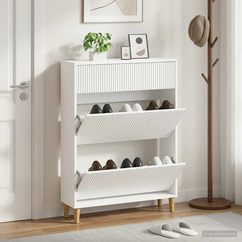 Cabinet à chaussures ARNHEM 78 x 24 x 103 cm Bois d'ingénierie