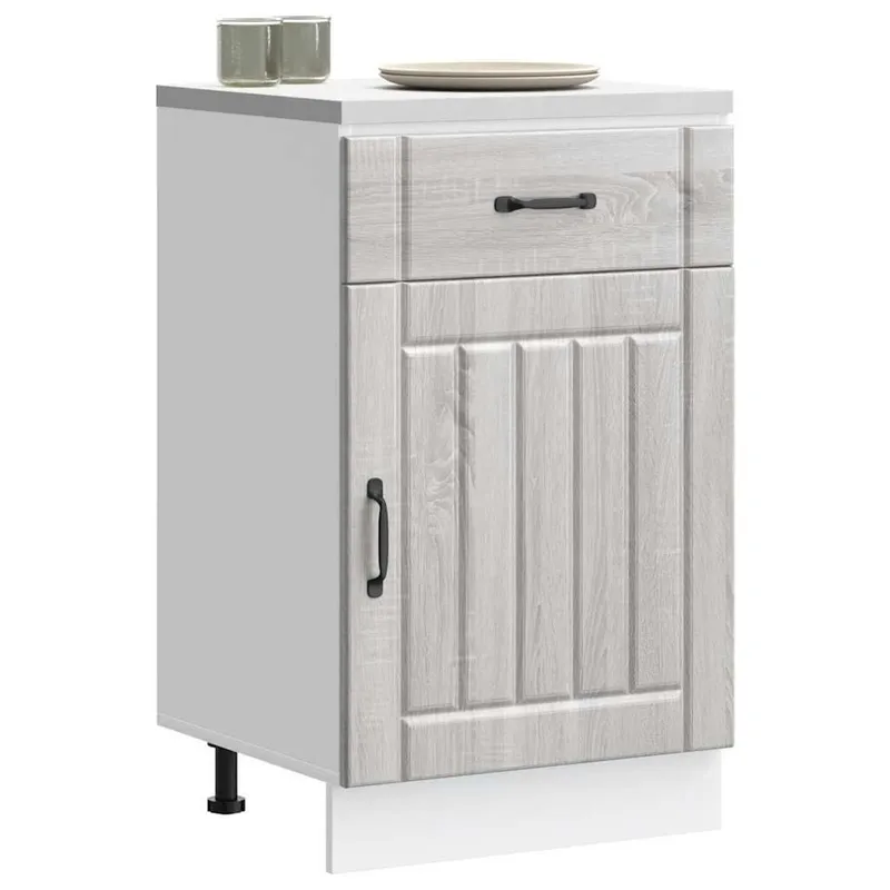 Küchen-Unterschrank Lucca grey Sonoma engineered wood