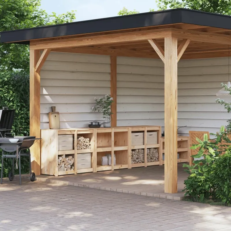 Outdoor-Küchenschränke MEPPEL 3 Stk. solid pine wood
