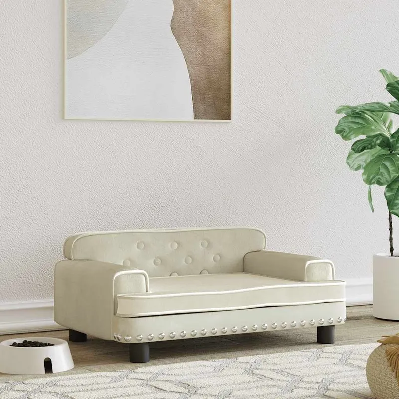 cuccia per cane Creme 70x45x30 cm Samt