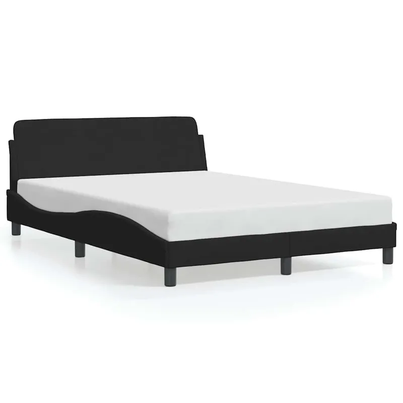 Cadre de lit Dover velours noir 135 x 190 cm