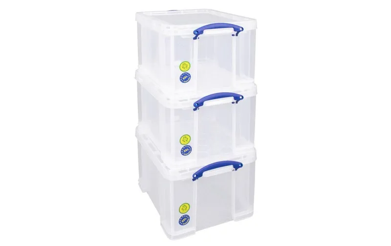 Really Useful Box Aufbewahrungsbox 35 Liter, trasparente 3 tlg.