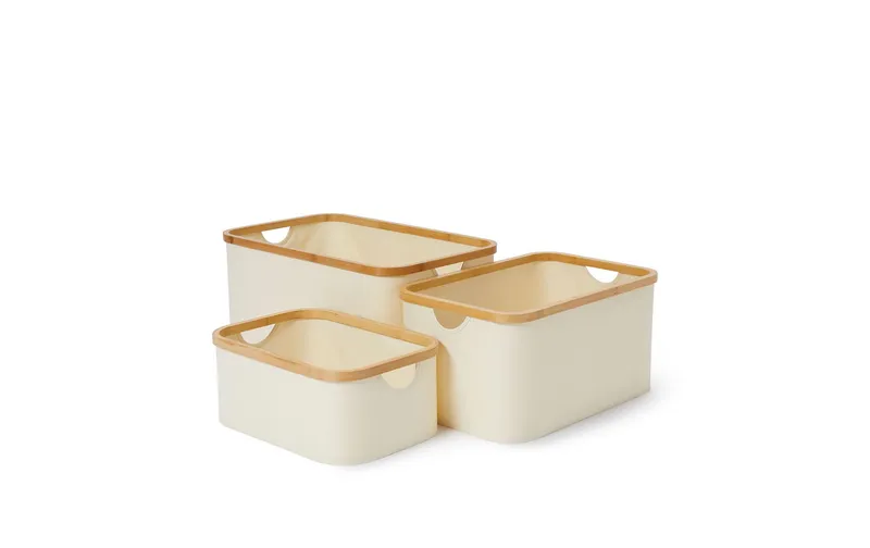 Lumaland Aufbewahrungsbox 3 Stück, Beige