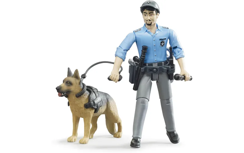 Bruder Spielwaren Spielzeugfigur Polizist with Hund