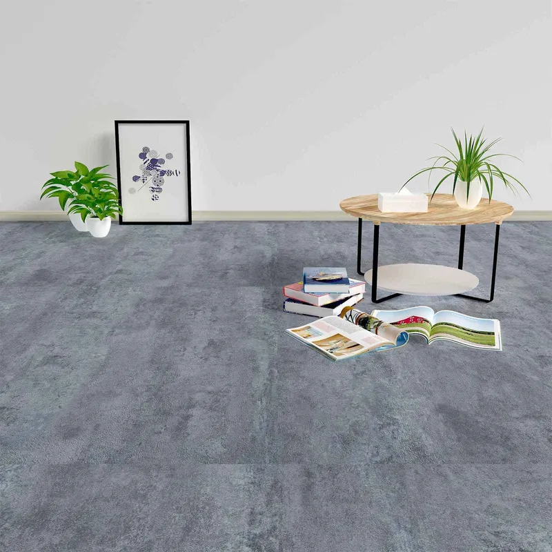 Bodenplanken Grau Marmor 5,11 m² 55 Stk. PVC