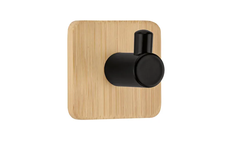 Kleine Wolke Wandgarderobe Bamboo Pin Hook One 4.5 cm x 4.5 cm, Beige