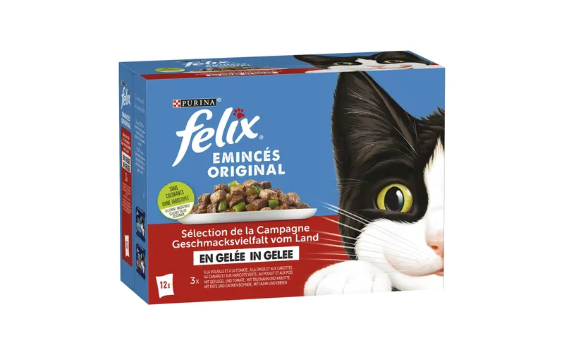 Felix Nassfutter Geflügel & Gemüse in Gelée, 12 x 85 g