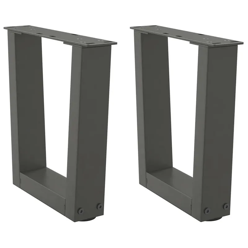 Couchtischbeine V-Form 2 pezzi antracite 30x(30-31,3) cm Stahl