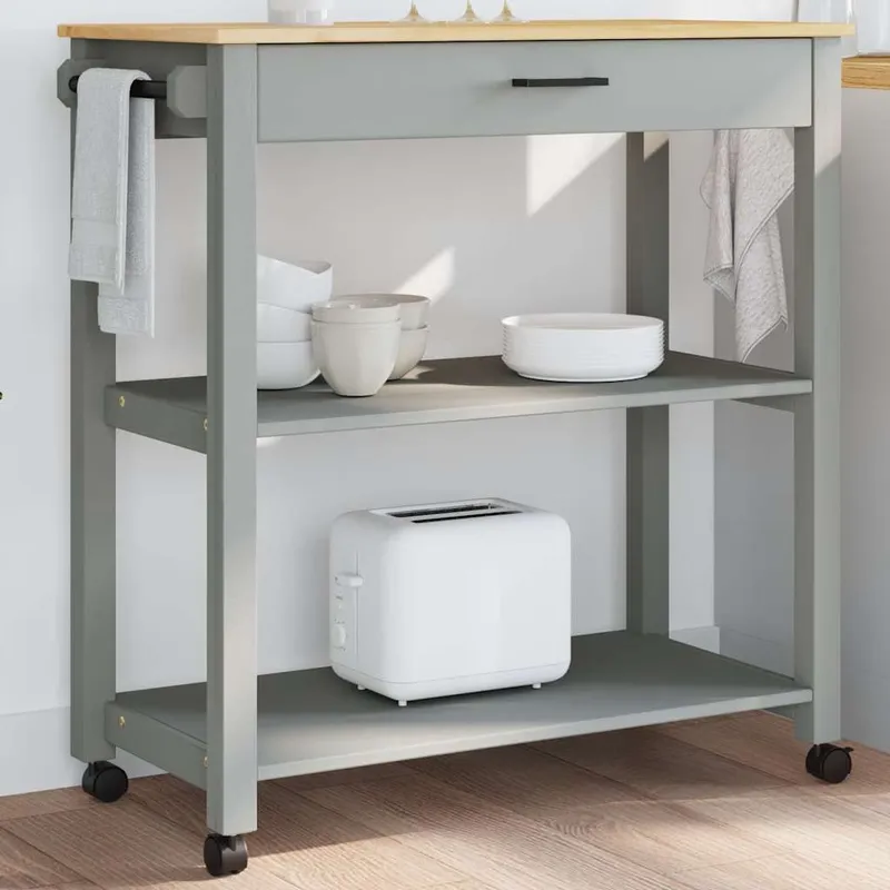 Küchenwagen MONZA 84x40x88,5 cm legno massiccio pino