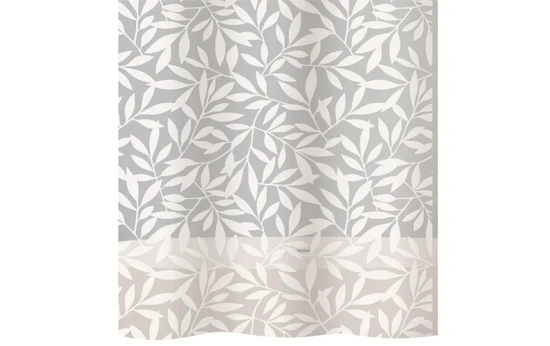 diaqua® Duschvorhang Leaf 180 x 200 cm, grigio/bianco