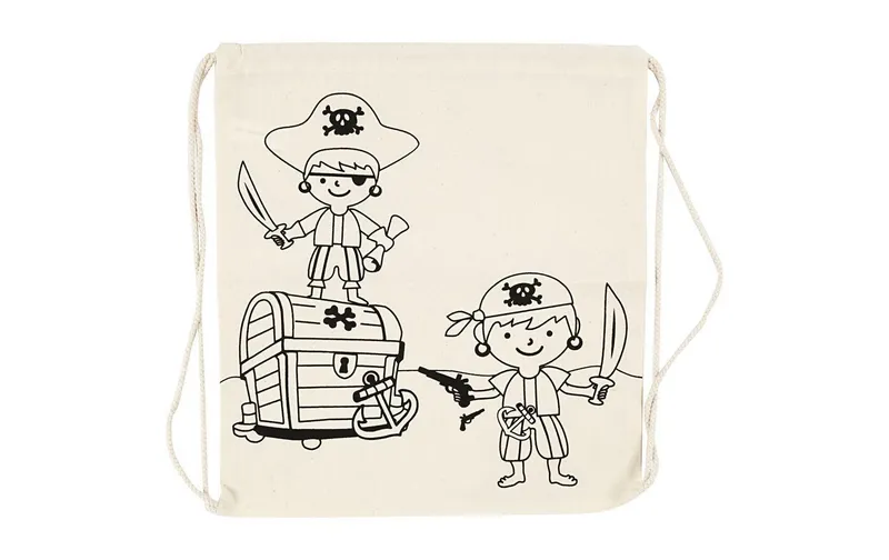 Creativ Company Turnbeutel 37 x 41 cm Hellnatur, Piraten