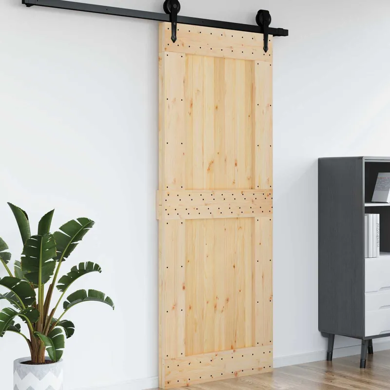 Tür NARVIK 90 x 210 cm Massivkiefer (Unbehandelt) natural