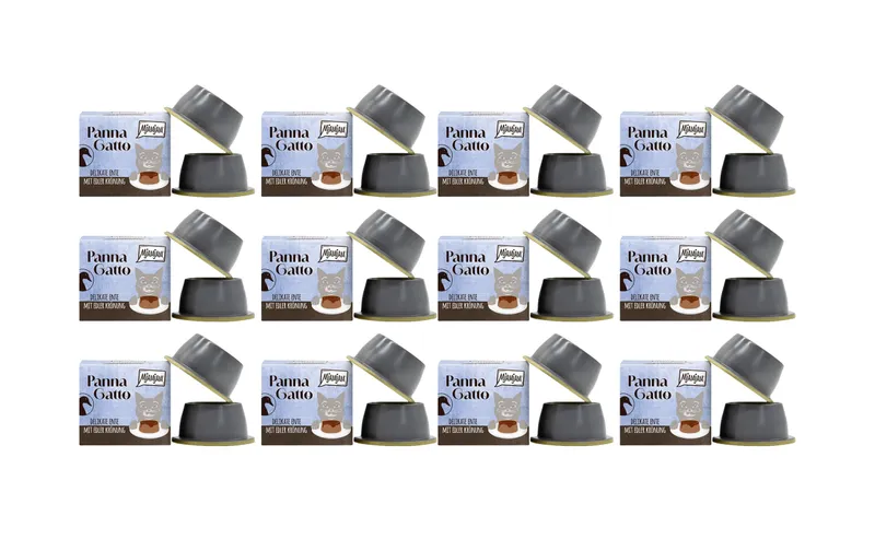 Mjamjam Panna Gatto Ente avec edler Krönung, 12x 2 x 80 g