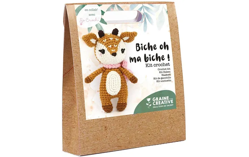 Graine Créative Häkelset Amigurumi Reh brun 17 cm