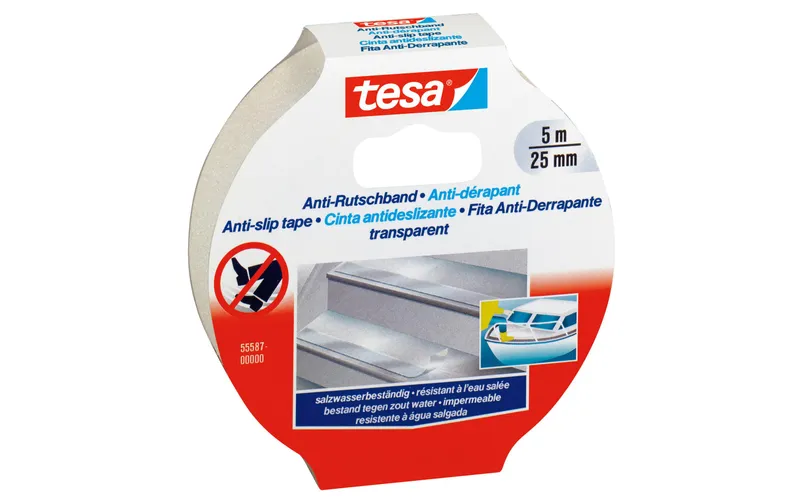 tesa Anti-Rutschband 5 m x 25 mm trasparente
