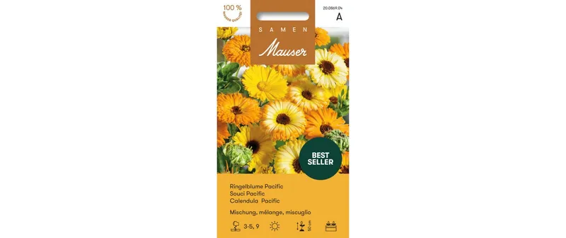 Samen Mauser Essbare Blüten Ringelblume Pacific, gefüllte Mischung