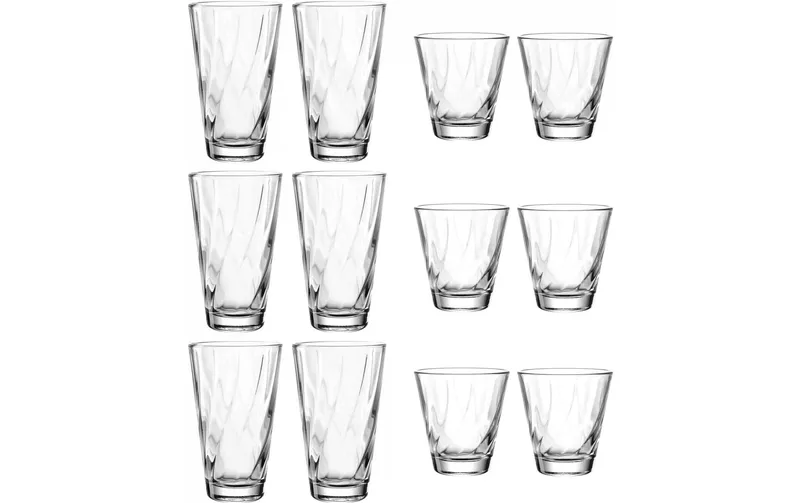 LEONARDO Trinkglas Twist 515 ml, 1 Stück, Transparent