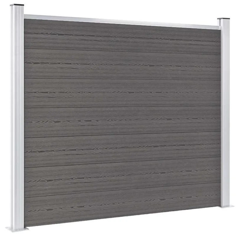 Zaunelement WPC 180x146 cm Grau