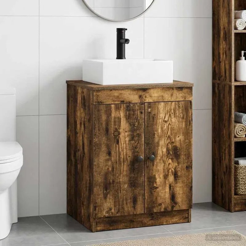 Ensemble de mobilier de salle de bain Chêne fumé
